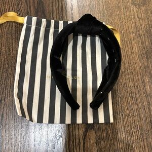 New Lele Sadoughi velvet black headband